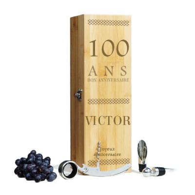 Coffret sommelier et vin homme 100 ans