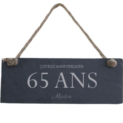 Plaque de porte personnalisable homme 65 ans