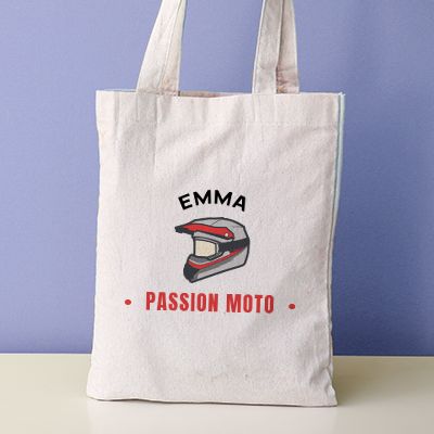 Tote bag personnalisé - Passion Moto