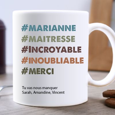 Mug personnalisé message - Hashtag