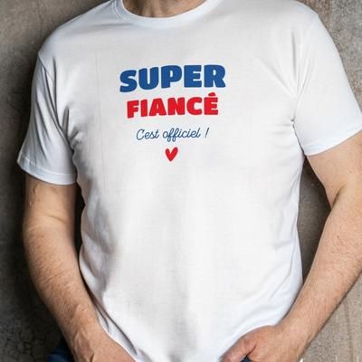 Tee shirt personnalisé homme - Super Fiancé