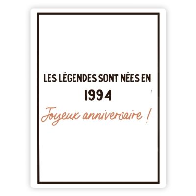 Bouteille de champagne message générique année 1994