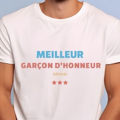Tee shirt personnalisé homme - Meilleur Garçon d'honneur