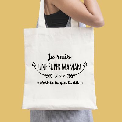 Tote bag Personnalisable - Je suis super - 100% coton naturel