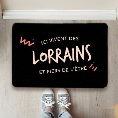 Paillasson personnalisé - Ici vivent des Lorrains