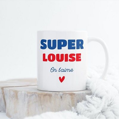 Mug personnalisé message - Super