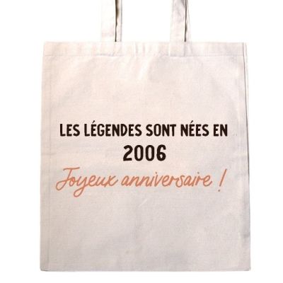 Tote bag message générique année 2006