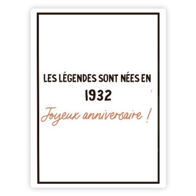 Bouteille de champagne message générique année 1932