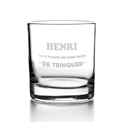 Verre à whisky personnalisé pour un Henri
