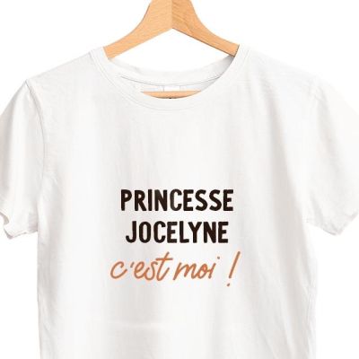T-shirt blanc personnalisé pour une Jocelyne