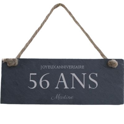 Plaque de porte en ardoise femme 56 ans