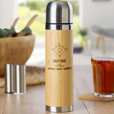 Gourde en bambou personnalisée - Signe Astro