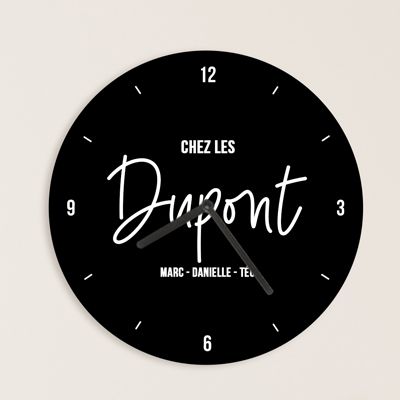 Horloge Personnalisable - Message minimaliste