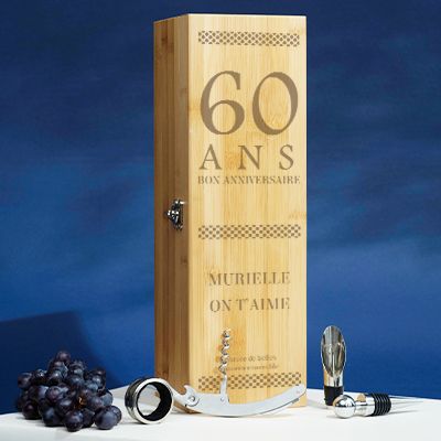 Caisse à vin personnalisée anniversaire - Âge
