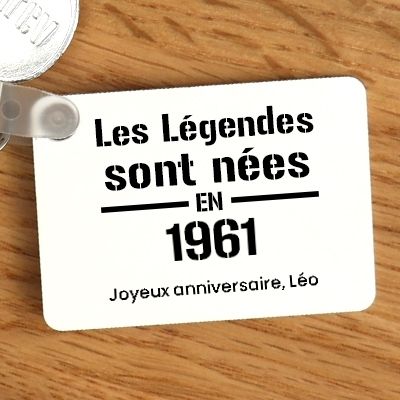 Porte-clés personnalisé - Les Légendes sont nées en 1961