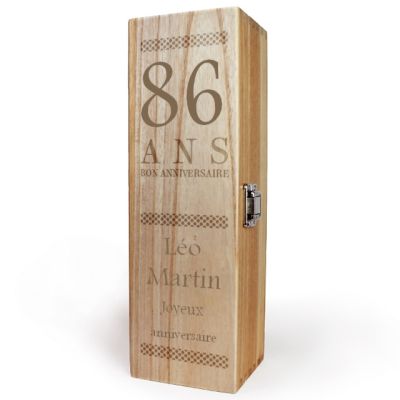 Caisse à vin personnalisable homme 86 ans