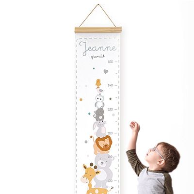 Toise en tissu personnalisée - Koala, Lama, Renard ou Pyramide Animaux