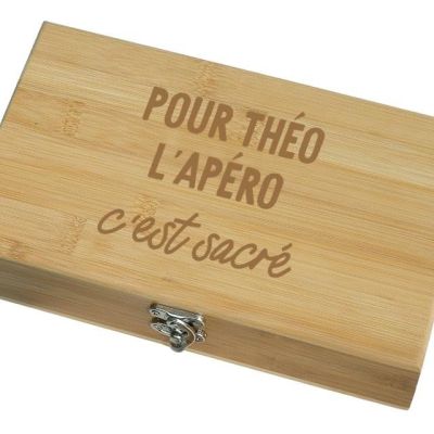 Coffret sommelier 5 accessoires personnalisé pour un Théo