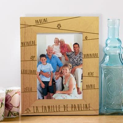 Cadre gravé Famille Message