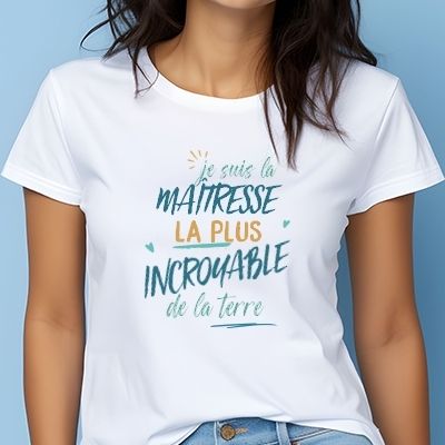 T-Shirt femme personnalisé : Maîtresse la plus...