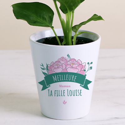Pot de fleurs personnalisable - Collection Maman fleurie