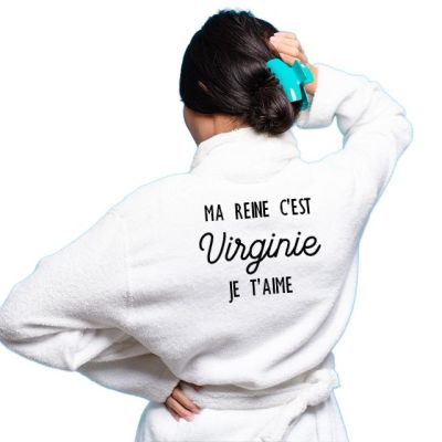 Peignoir personnalisé pour une Virginie