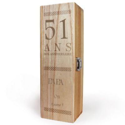 Caisse à vin anniversaire age papa 51 ans