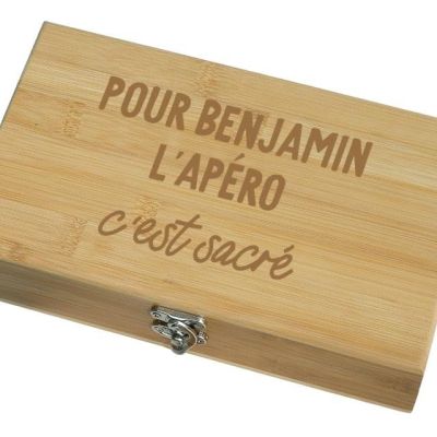 Coffret sommelier 5 accessoires personnalisé pour un Benjamin