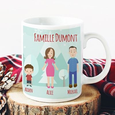 Mug Noël personnalisé - Family Circus