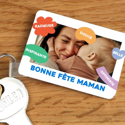 Porte-clé personnalisé - Eclats de Couleurs
