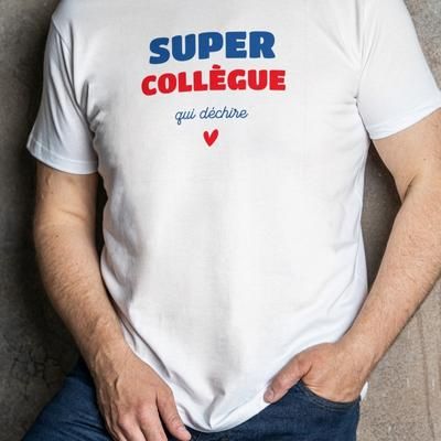 Tee shirt personnalisé homme - Super Collègue