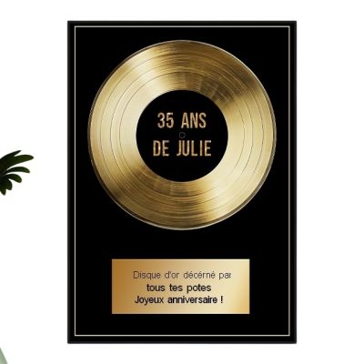 Disque d'or femme 35 ans