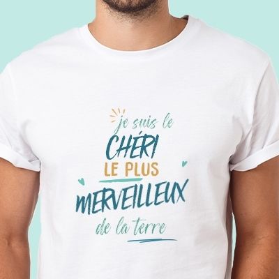T-Shirt homme personnalisé : Chéri le plus...