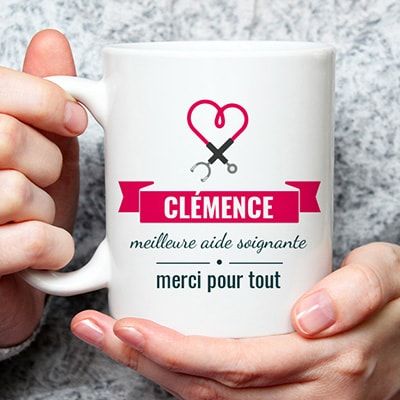 Mug Aide soignante à personnaliser - Texti Cadeaux