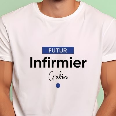 Tee shirt personnalisé homme - Futur infirmier