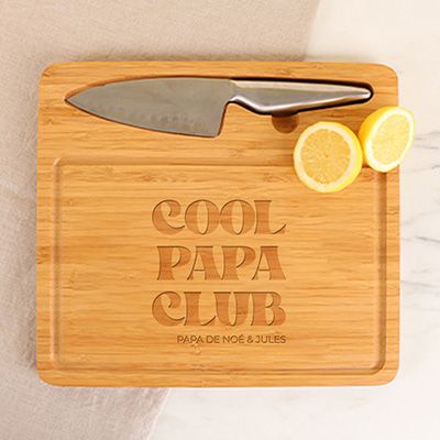 Planche à découper personnalisée avec couteau - Cool Dads Club