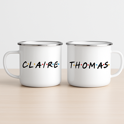 Mug émaillé personnalisé - Bande de potes