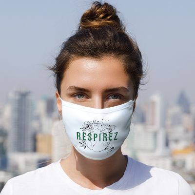 Masque blanc personnalisé - Planète