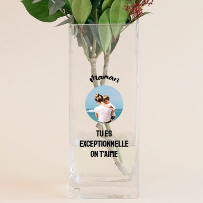 Vase personnalisé cubique - Photo