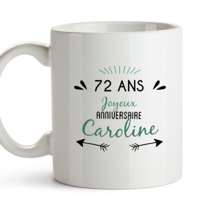 Mug avec message positif femme 72 ans