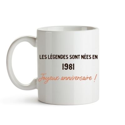Mug message générique année 1981