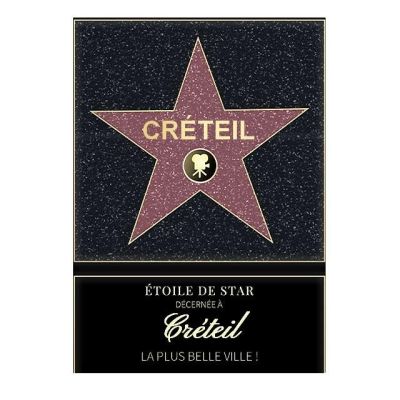 Affiche etoile de star personnalisé Créteil