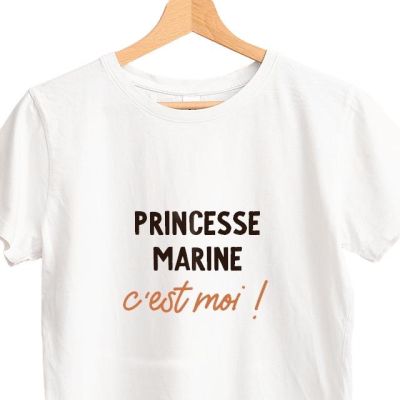 T-shirt blanc personnalisé pour une Marine