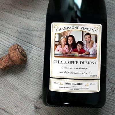 Bouteille de champagne personnalisée - Photo