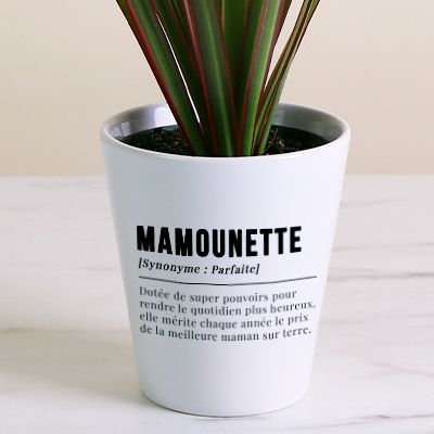 Pot de fleurs personnalisé - Définition Maman