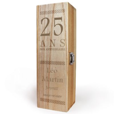Caisse à vin personnalisable homme 25 ans