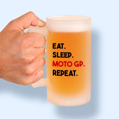 Chope de bière personnalisée - Message Moto