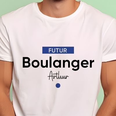 Tee shirt personnalisé homme - Futur boulanger