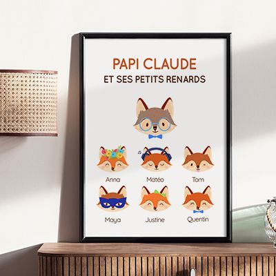 Affiche personnalisée - Papi Renard et sa meute