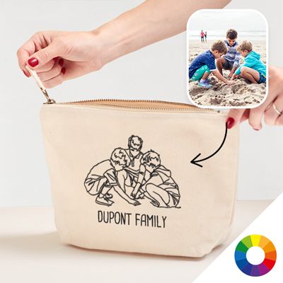 Trousse brodée personnalisée - Photo